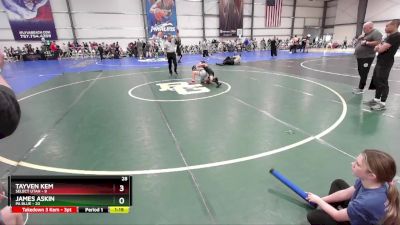 72 lbs Rd# 9- 2:15pm Saturday Final Pool - James Askin, PA Blue vs Tayven Kem, SELECT Utah