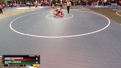 175 lbs Cons. Round 1 - Asher Edwardson, University Prep vs Rowen Carmack, Beyer