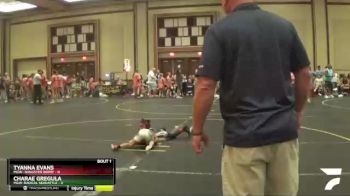 49 lbs Round 1 (4 Team) - Tyanna Evans, MGW- Bangster Berry vs Charae Gregula, MGW-Radical Skadattle