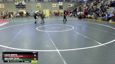 285 lbs Semifinal - Benjamin Taufa, Service High School Cougars vs Lucas Griffin, South Anchorage High School