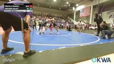 102 lbs Rr Rnd 1 - Priscilla Mansell, Mannford Pirate Youth Wrestling vs Abrianne Halapy, Tulsa Blue T Panthers