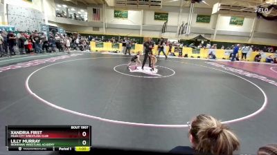 40 lbs Quarterfinal - Lilly Murray, Ironhawk Wrestling Academy vs Xandria First, Miles City Wrestling Club