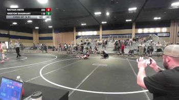 95 lbs Consi Of 16 #1 - Nathan Nieto, Juggernaut WC vs Weston Shamhart, 1 On 1 Fight Academy