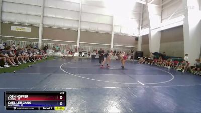 215 lbs Placement Matches (8 Team) - Josh Hoffer, Illinois vs Cael Leisgang, Wisconsin