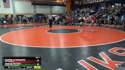 140 lbs Quarterfinal - Marlee Peyton, Prairie, Cedar Rapids vs Valerie Altenhofen, Williamsburg