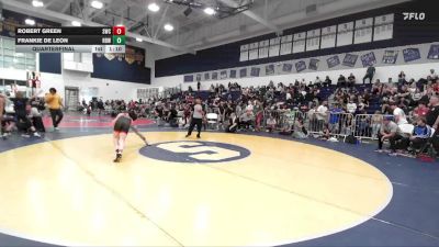 120 lbs Quarterfinal - Frankie De Leon, Rancho Bernardo WC vs Robert Green, Silverback Wresting Club