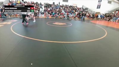 109-114 lbs Semifinal - Nova Burbank, Powell Middle School vs Wynifred Ysebaert, Worland Middle School