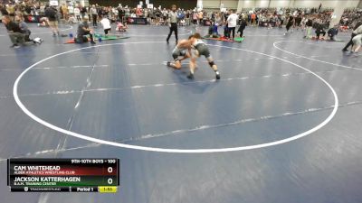 100 lbs Champ. Round 1 - Jackson Katterhagen, B.A.M. Training Center vs Cam Whitehead, Alber Athletics Wrestling Club