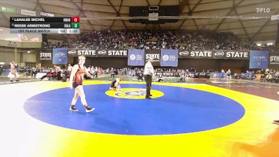 Girls 1B/2B/1A 130 1st Place Match - Lahalee Michel, Omak (Girls) vs Reese Armstrong, Kalama (Girls)