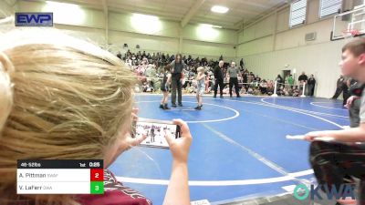 46-52 lbs Rr Rnd 1 - Averly Pittman, Spartan Wrestling Fort Smith vs Vanessa LaFerr, Greenwood Wrestling Academy