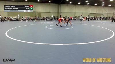 160 lbs 5th Place - Corbin Davis, OK Elite 12U Black vs Raymond Brown, Storm 12U