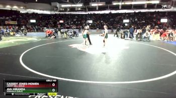 Girls 140 lbs Quarterfinal - Cassidy Jones-Mowen, Liberty Bell (Girls) vs Ava Miranda, Peninsula (Girls)