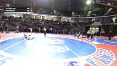 175-1A 1st Place Match - Tim Brown, Temple vs Lucas Coley, Toombs County