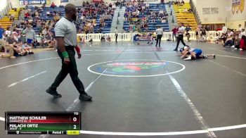 113 lbs Quarterfinals (8 Team) - Malachi Ortiz, Jesuit vs Matthew Schuler, Charlotte Hs