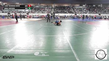 118 lbs Consi Of 8 #2 - Lana Vaughan-Dock, Guthrie vs Emily Bryson, Hennessey Jr High Girls