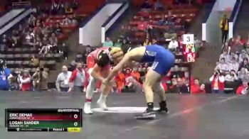 135 lbs Quarterfinals (8 Team) - Logan Sander, Dundee HS vs Eric Demas, Constantine HS