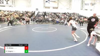 113 lbs Quarterfinal - Robby Gibeau, Warrior Warehouse Wrestling vs Kyle Gregory, Club Not Listed