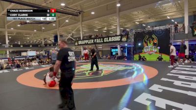 120 lbs 1st Place Match - Cody Clarke, Roundtree Wrestling vs Chazz Robinson, Victory Elite