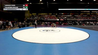 155 lbs Quarterfinal - Falasteen Shalabi, Basehor-Linwood HS vs Addison Vogel, Bonner Springs HS