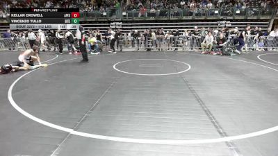 112 lbs Consi Of 8 #1 - Kellan Crowell, Apex vs Vincenzo Tullo, Bitetto Trained Wrestling
