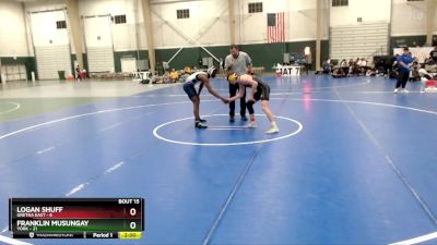 150 lbs Round 2 (16 Team) - Franklin Musungay, York vs Logan Shuff, Gretna East