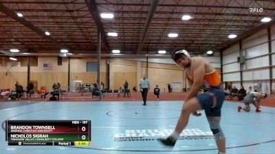 197 lbs 5th Place Match - Nicholos Sigrah, Treasure Valley Community College vs Brandon Townsell, Arizona Christian University