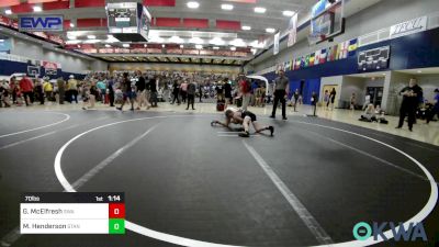 70 lbs Semifinal - Gage McElfresh, Shelton Wrestling Academy vs Maddox Henderson, Standfast OKC