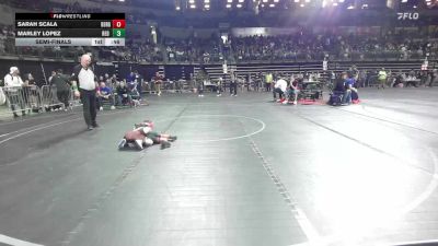 55 lbs Semifinal - Sarah Scala, Bergenfield vs Marley Lopez, Red Bank Bucs