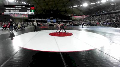 Boys 2A 138 lbs Cons. Round 4 - Leif Holmgren, Ellensburg vs Moses Chesneau, Cleveland