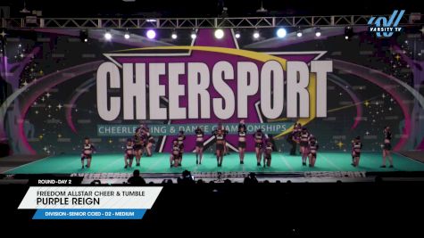 Freedom Allstar Cheer & Tumble - Purple Reign [2024 L3 Senior Coed - D2 - Medium Day 2] 2024 CHEERSPORT National All Star Cheerleading Championship
