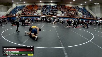 132 lbs Quarterfinal - Jonas Soriano, The St. Paul`s School For Boys vs Matthew Fetters, St. Mary`s Ryken