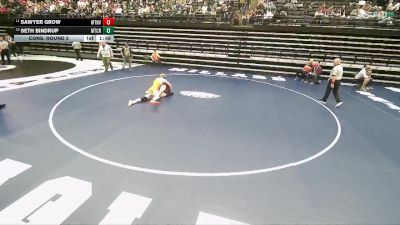 4A 144 lbs Cons. Round 2 - Sawyer Grow, Mountain View vs Seth Bindrup, Mountain Crest