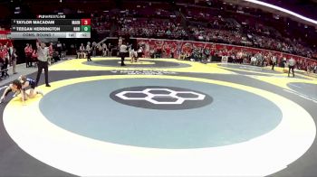 G-100 lbs Cons. Round 1 - Teegan Herrington, G-Badin vs Taylor MacAdam, G-Madison