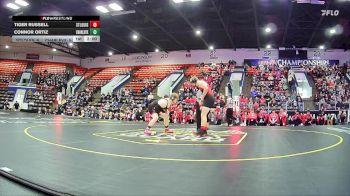 285 lbs Quarterfinals (8 Team) - Tiger Russell, St Louis HS vs Connor Ortiz, Charlevoix HS