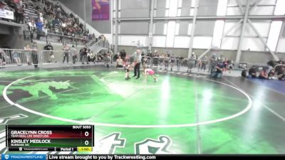 55 lbs Semifinal - Gracelynn Cross, Team Real Life Wrestling vs Kinsley Medlock, Burbank WC