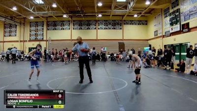 76 lbs Round 5 (10 Team) - Caleb Tsikerdanos, Warhawks Wrestling vs Logan Bonfilio, MQ Elite