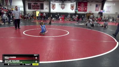 Round 3 - Skyler Walker, Keokuk Kids Wrestling Club vs Nola Marin, CatPac