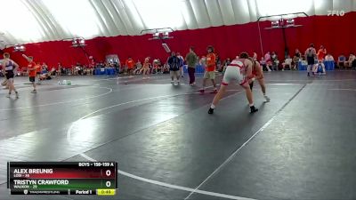 158-159 A Round 1 - Alex Breunig, Lodi vs Tristyn Crawford, Waukon