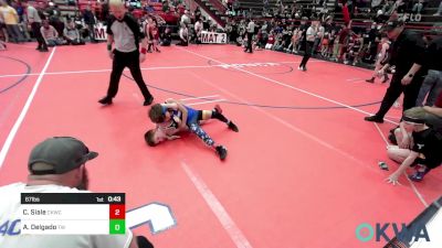 67 lbs Quarterfinal - Cauy Siale, Chaparral Kids Wrestling Club vs Aaron Delgado, Tuttle Wrestling