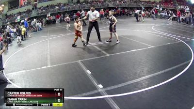 105 lbs Quarterfinal - Isaiah Tarin, Chase County Wrestling Club vs Carter Rolfes, League Of Heroes Wrestling Club