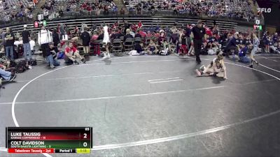 65 lbs Quarterfinals (8 Team) - Luke Taussig, Kansas Copperhead vs Colt Davidson, South Dakota Lightning