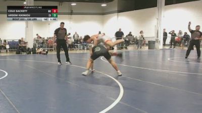 150 lbs Round Of 32 - Cole Sackett, MO vs Arseni Kikiniou, CA