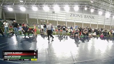 98 lbs Cons. Round 3 - Jackson Blakesley, Utah vs Payson McMahon, Shootbox Wrestling Club