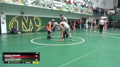 106 lbs Cons. Round 2 - Gavon Honaker, Olmsted Falls vs Stamatios Paxos, Hoover (North Canton)