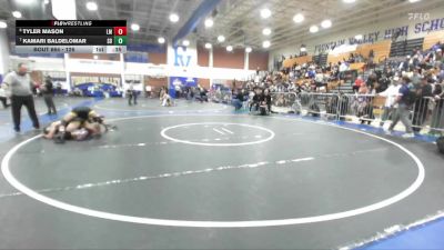 126 lbs Cons. Semi - Kamari Baldelomar, San Dimas vs Tyler Mason, La Mirada