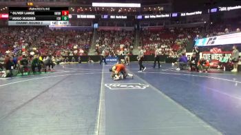 3A-120 lbs Champ. Round 2 - Hugo Hughes, Iowa City, West vs Oliver Lange, Valley, West Des Moines