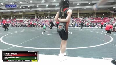 70 lbs Quarterfinal - Brealynn Haste, Pratt vs Finley Moore, Tonganoxie