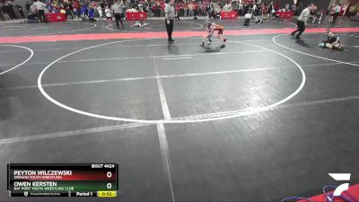 57 lbs Cons. Round 3 - Peyton Wilczewski, Oregon Youth Wrestling vs Owen Kersten, Bay Port Youth Wrestling Club