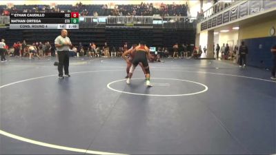 174 lbs Cons. Round 4 - Ethan Caudillo, Fresno City College vs Nathan Ortega, College Of The Redwoods