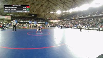 Boys 2A 113 lbs Champ. Round 1 - Brodie Shaver, Ridgefield vs Jose Rodriguez, Franklin Pierce